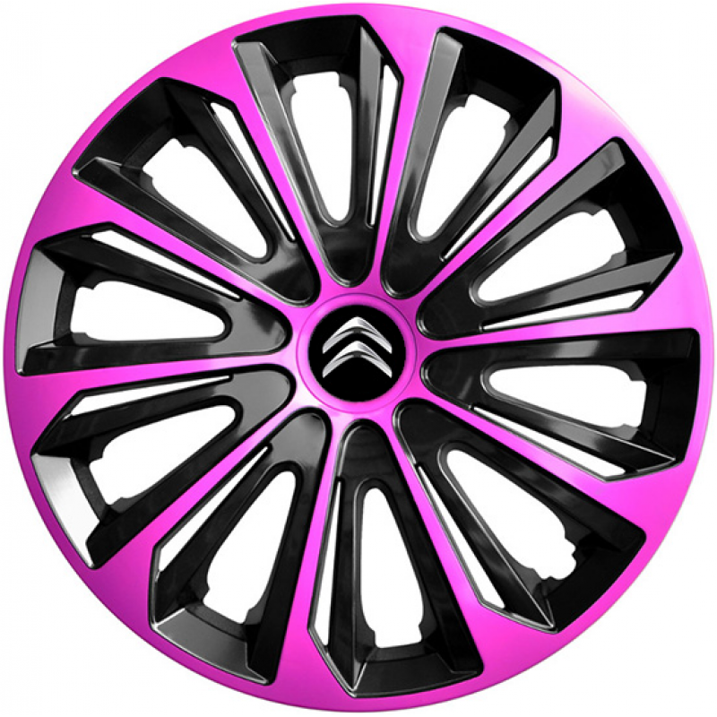 PUKLICE PRE CITROEN 16" STRONG pink/black 4ks